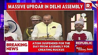 Delhi Assembly _ Atishi And Several MLAs Thrown Out Of Session By BJP’s Vijender Gupta _ Breaking