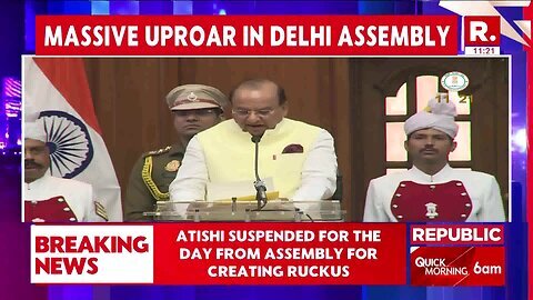 Delhi Assembly _ Atishi And Several MLAs Thrown Out Of Session By BJP’s Vijender Gupta _ Breaking