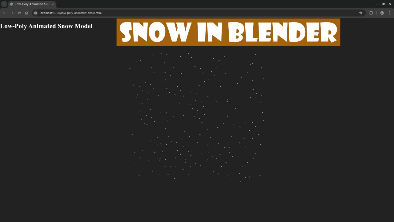 Create Animated Snow in Blender with Python and Publish to the Web