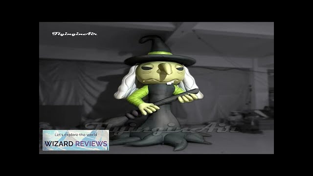 4m Black Giant Inflatable Witch Halloween Character Model With A Broom Review