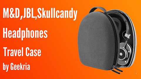 M&D, JBL, Skullcandy Over-Ear Headphones Travel Case, Hard Shell Headset Carrying Case | Geekria