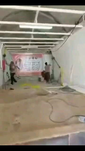 Videos showing the installation of blast-proof doors in the Revolutionary Guards’ tunnels
