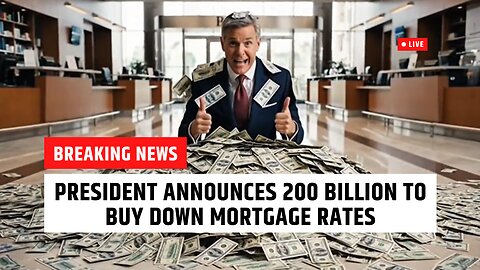 President Announces 200 Billion to Buy Down Mortgage Rates
