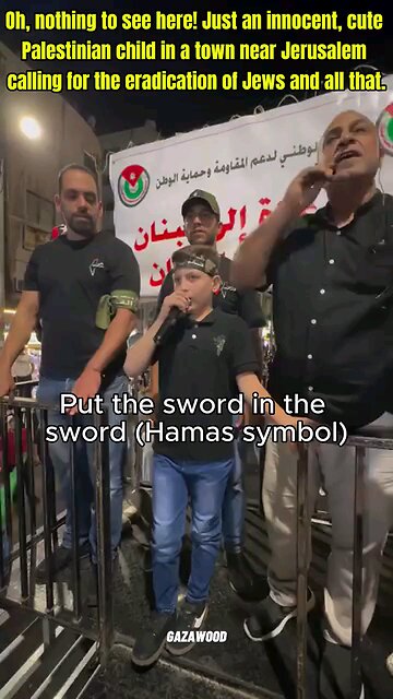 Another Innocent "Palestinian" child. What do you think he will be doing on October 7th, 2033?