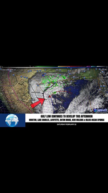 🌩️ Gulf Storms Approach Mississippi Delta Tonight! 2/22/25 #shorts #weather #stormupdate