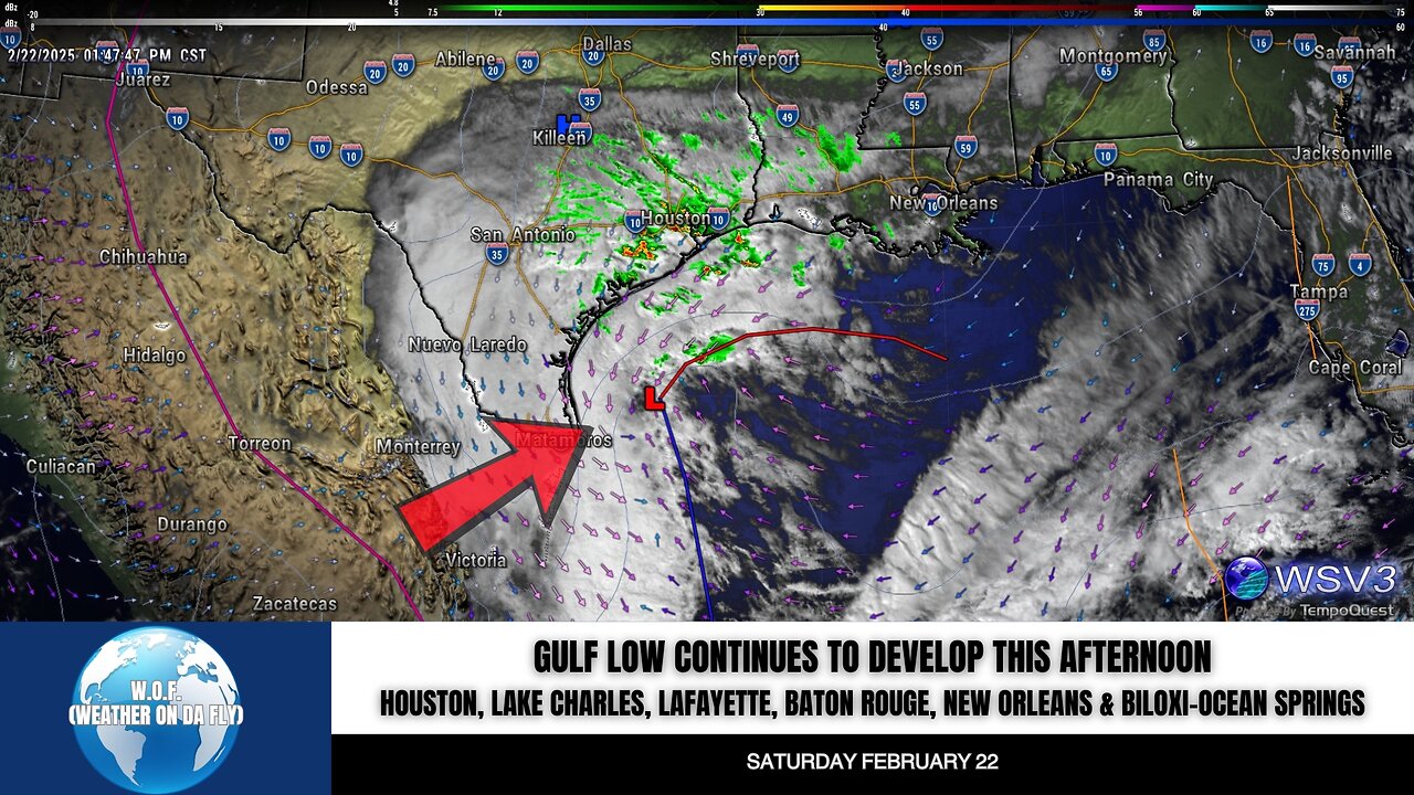 🌩️ Gulf Storms Approach Mississippi Delta Tonight! 2/22/25 #shorts #weather #stormupdate