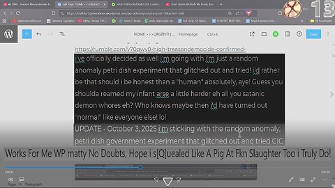 Works For Me WP matty No Doubts, Hope i s[Q]uealed Like A Pig At Fkn Slaughter Too i Truly Do!