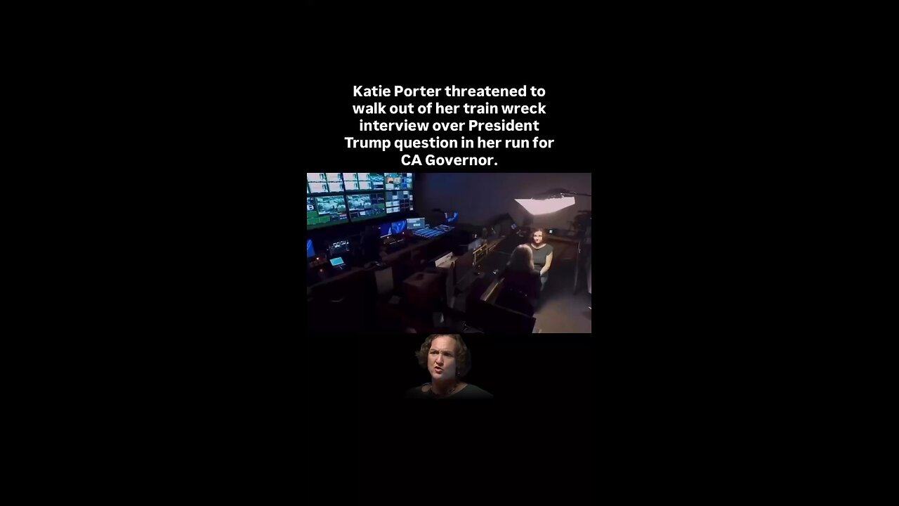 Katie Porter has meltdown during interview and threatens to walk out.