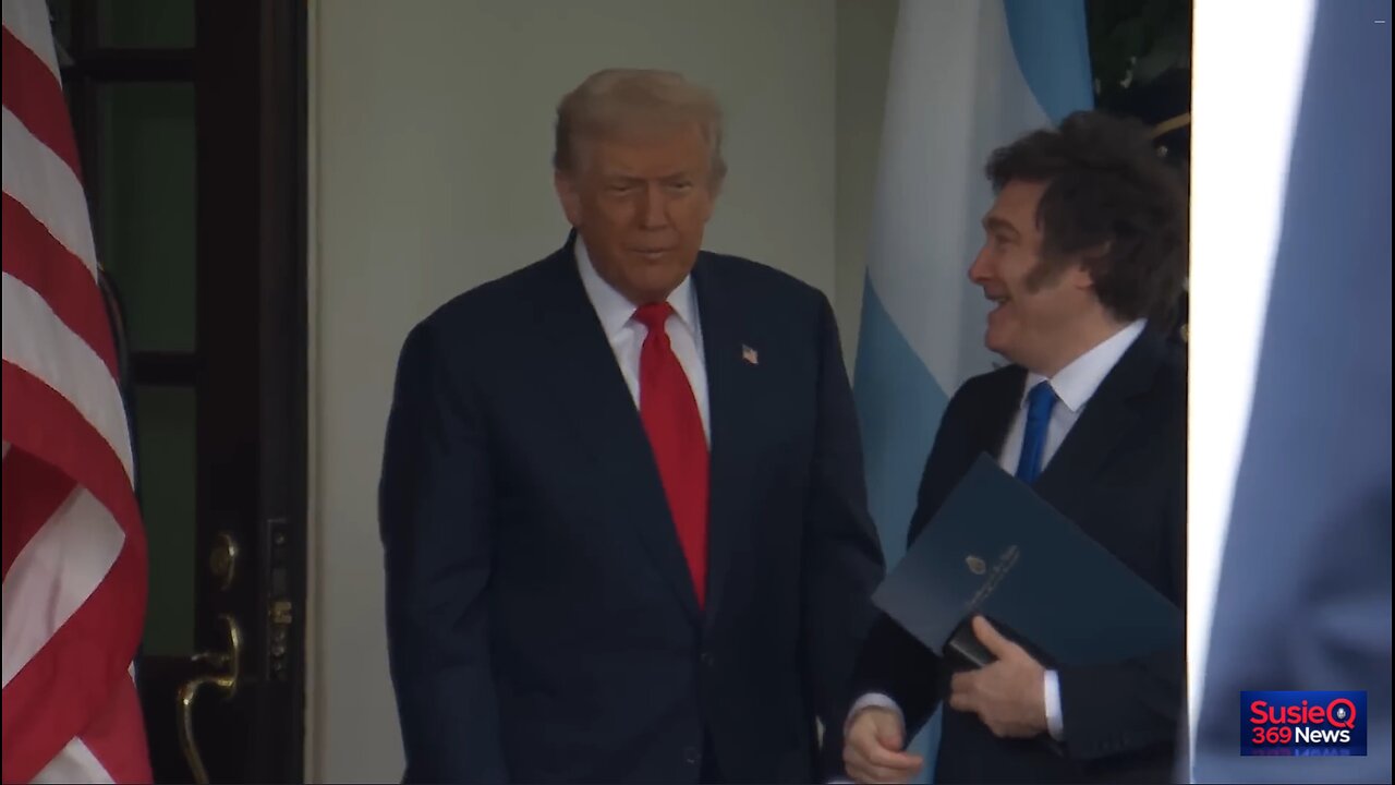President Trump Greets the President of the Argentine Republic