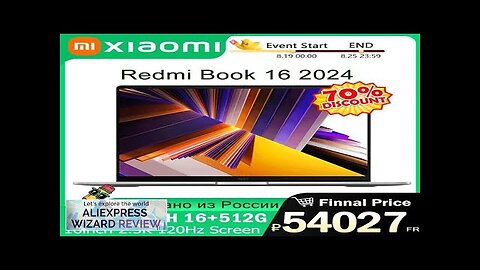 Original Xiaomi Mi Redmi Book 16 2024 13500H 16inch 2.5K 120Hz Screen Review