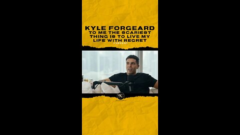 @kyleforgeard To me the scariest thing is to live my life with regret