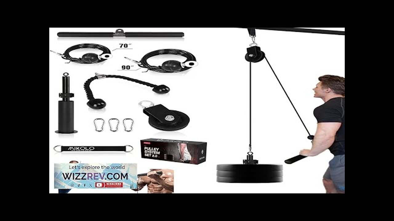 Mikolo Fitness LAT and Lift Pulley System Dual Cable Machine(70'' and 90'') Review