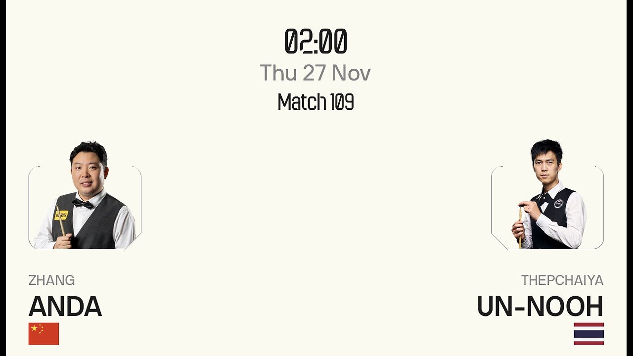 🔴 ถ่ายทอดสดสนุกเกอร์ 🇹🇭 เอฟวัน VS จาง อันต๊ะ 🇨🇳 ศึก ยูเค แชมเปี้ยนชิพ