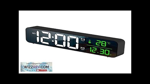 Music LED Digital Alarm Clock Temperature Date Display Desktop Mirror Clocks Home Review