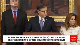 Speaker Johnson Reacts To Jeffries-Lawler Confrontation In The Halls Of Congress Amidst Shutdown