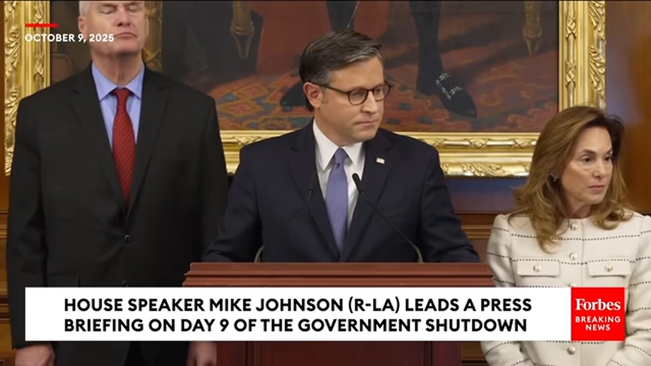 Speaker Johnson Reacts To Jeffries-Lawler Confrontation In The Halls Of Congress Amidst Shutdown