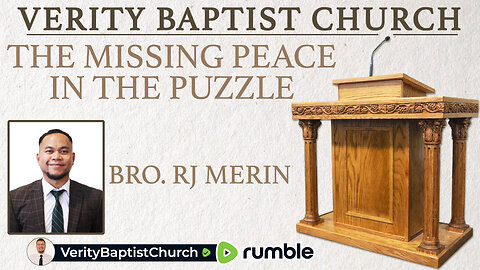 The Missing Peace in the Puzzle | Bro. RJ Merin