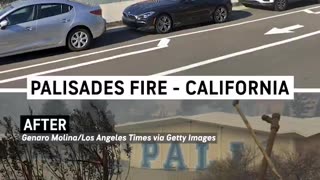 Before and after photos show the devastation of the California fires