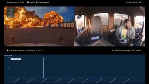 Truck Driver Front Row to UPS plane crash Louisville 11-4-25