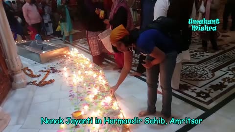 Million Candle Illumination on GUru Nanak Jayanti in Golden Temple Amritsar
