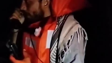 An activist of the "Sumud Flotilla" responds to the naval threats of the occupation