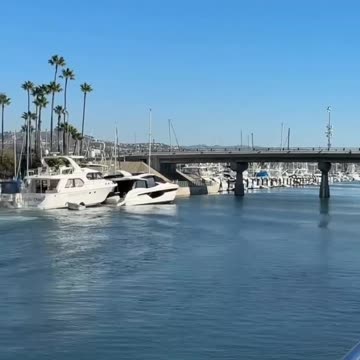WATCH: Wild crash on the docks today in Dana Point, California. Fortunately no one was hurt