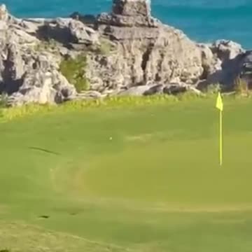 What a shot, what a view #gold #golfer #athlete #shot #swing #hit #green #fairway #sea #ocean #pro