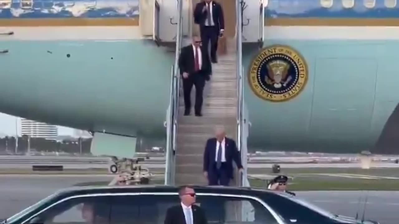 President Donald J. Trump has landed in Palm Beach Florida.