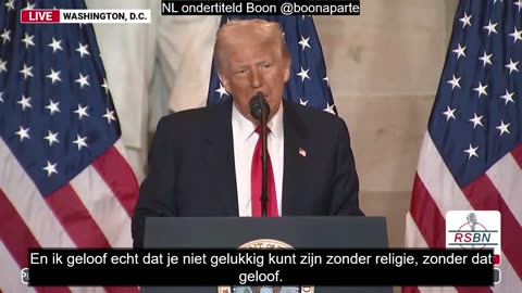 NL ondertiteld NOW - Trump: "Let's bring God back into our lives."