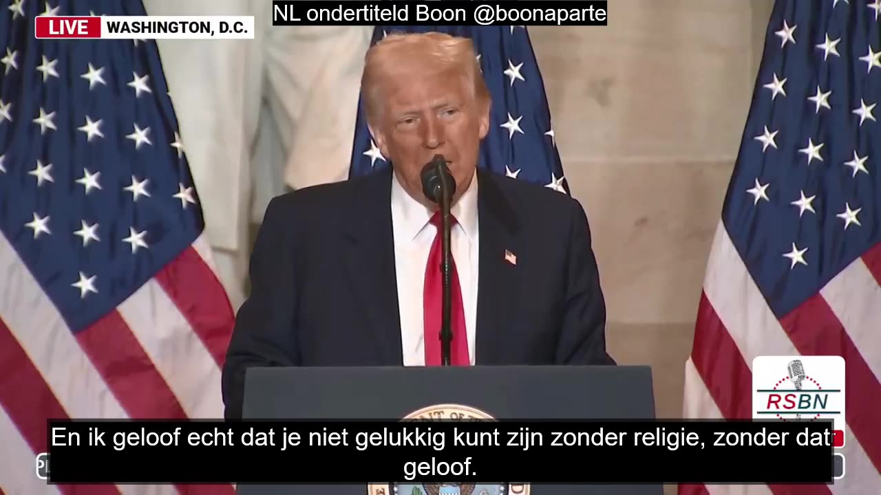 NL ondertiteld NOW - Trump: "Let's bring God back into our lives."