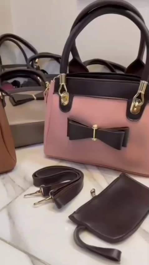 “Cute Bow Handbag Unboxing | Stylish Women’s Handbag Set Review 2025”