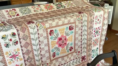 Jane Austen 250th Anniversary Quilt ready for the longarm❤️