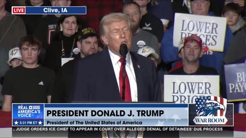 WAR ROOM Episode 5099 Trump Speaks On The Economy In Clive, Iowa