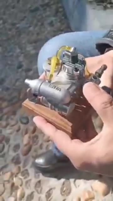 Real miniature engine running