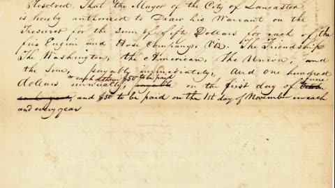 1820s–1830s Lancaster City Council Resolutions – Mayoral Finance, Fire Company