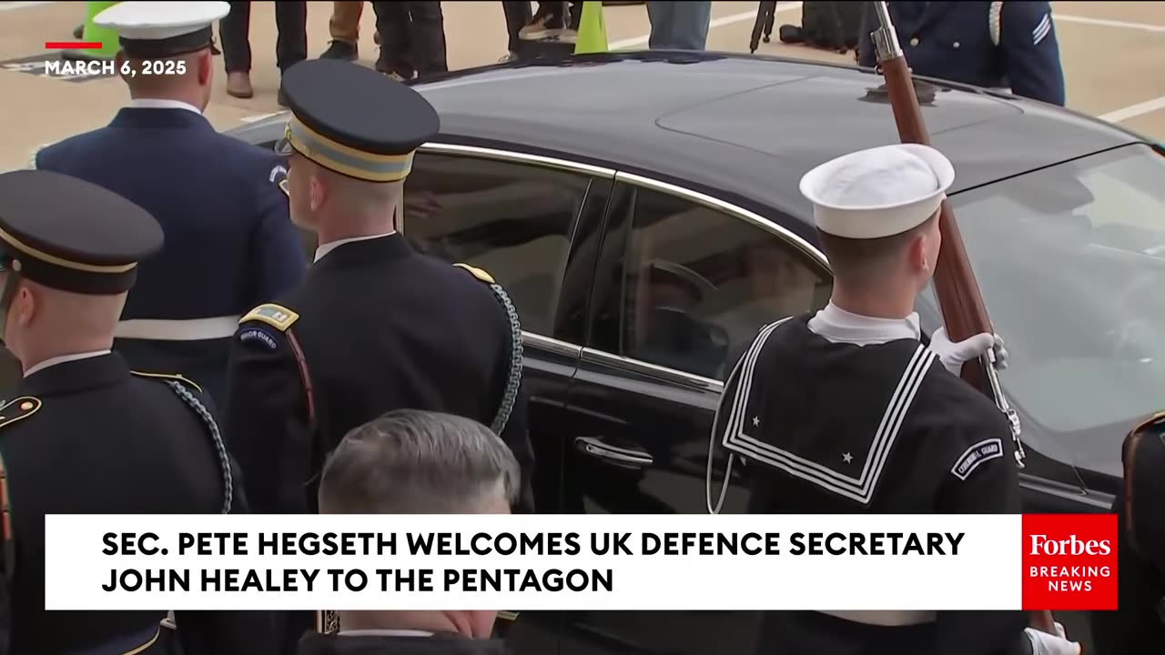 Sec. Pete Hegseth welcomes UK Defense Secretary John Healey to the Pentagon