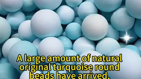 250121-2 A large amount of natural original turquoise round beads have arrived, making fashionable