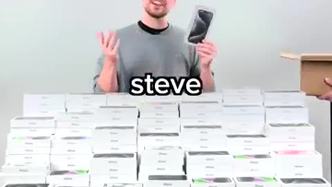 Mr.Beast giving away iphone to his followers