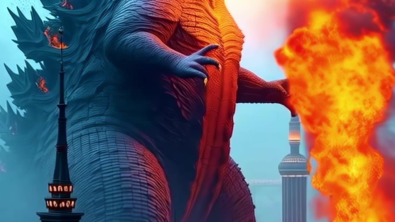 Godzilla Attack On Shanghai City #godzilla #monster #shanghai #attack #destroyer #godzillavskong