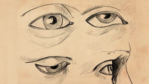 Eye Drawing with different angles. The Best way to practice is work with different angles