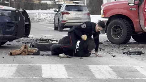 Canadian Police Forcibly Taser Man Brandishing Axe