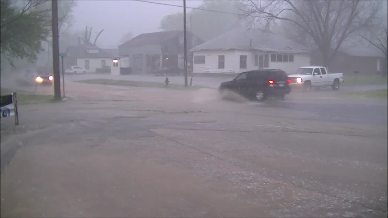 Insane Hail & Flooding in Caney, Kansas – March 30, 2016!