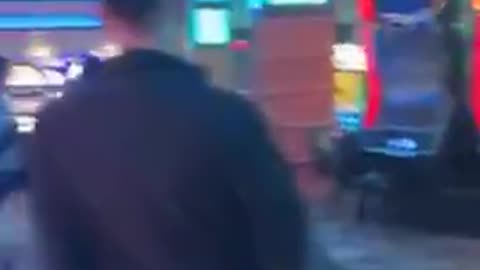 African American Man Upset about Oppression Attacks Racist Slot Machine.mp4