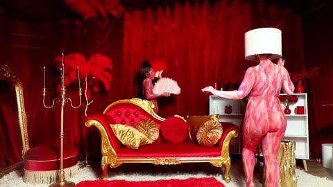 Performance | “Objectified Red and Gold Couch”