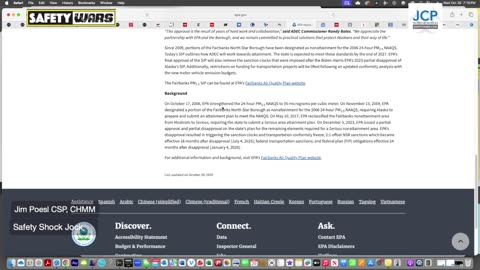 Safety Wars 10-29-2025 EPA News and Views, Wars, Rumors of Wars, Politics