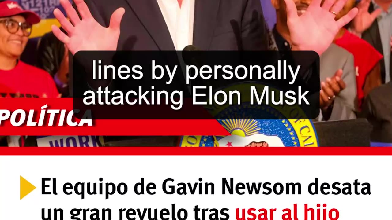 Gavin Newsom's team is using Elon Musk's son to attack him.