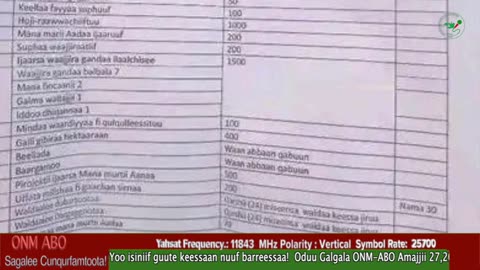Oduu Galgala ONM-ABO Amajjii 27-2025 itti dhiyaadhaa!