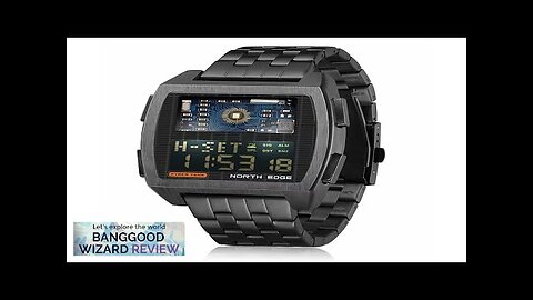 NORTH EDGE CYBER TANK 50M Waterproof Stopwatch Timing Calendar Electronics LED Display Review