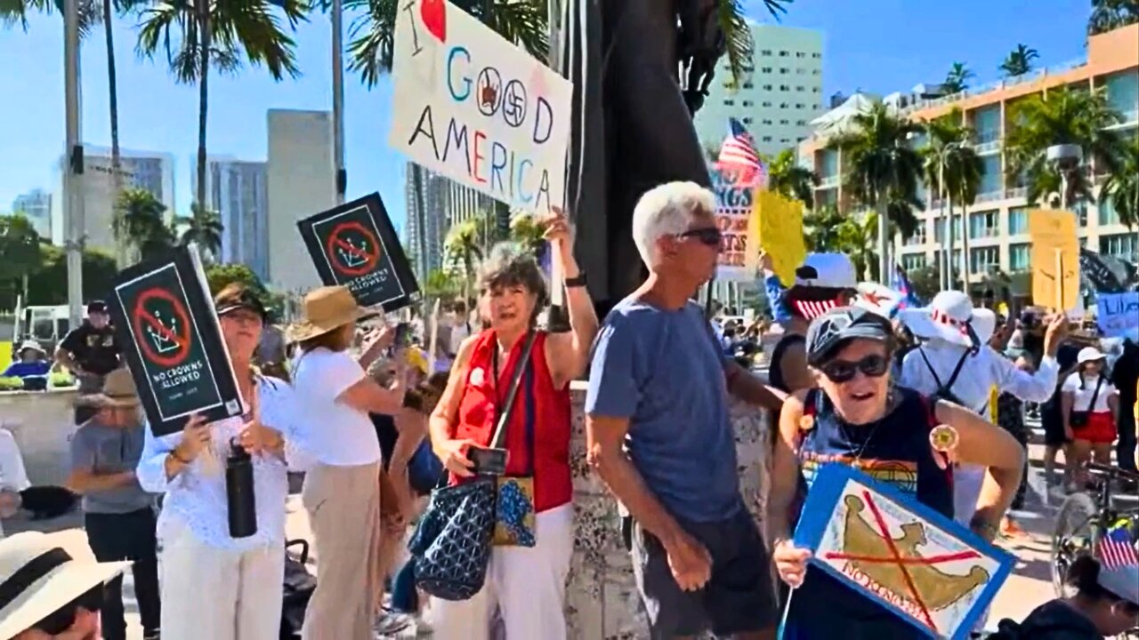 No Latins at Miami No Kings Protest