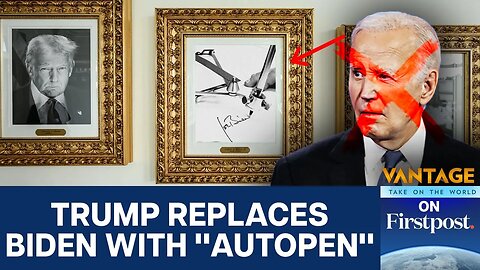 Trump Snubs Biden: Autopen Replaces Portrait at White House | Vantage on Firstpost | N18G